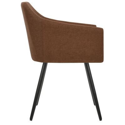 323096 vidaXL Dining Chairs 2 pcs Brown Fabric