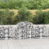 vidaXL 12 db íves horganyzott vas gabion kosár 200x50x80/100 cm