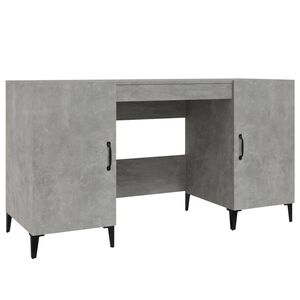 vidaXL betonsz&uuml;rke szerelt fa &iacute;r&oacute;asztal 140 x 50 x 75 cm