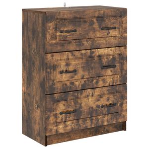 vidaXL Fi&oacute;kos szekr&eacute;ny F&uuml;st&ouml;s T&ouml;lgy 66 x 34,5 x 87 cm Szerelt Fa