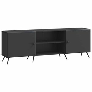 vidaXL TV szekr&eacute;ny 150 x 31 x 50 cm Fekete Szerelt Fa