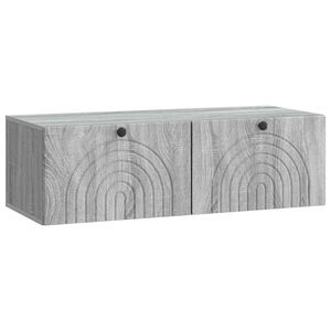 vidaXL Fali TV szekr&eacute;ny Sz&uuml;rke Sonoma 99 x 41 x 30 cm Szerelt Fa