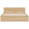 vidaXL sonoma tölgy színű ágykeret fejtámlával 140 x 190 cm