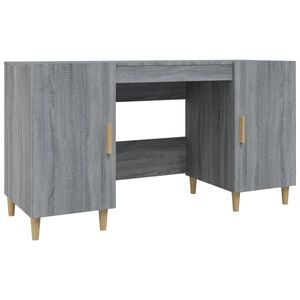 vidaXL sz&uuml;rke sonoma sz&iacute;nű szerelt fa &iacute;r&oacute;asztal 140 x 50 x 75 cm