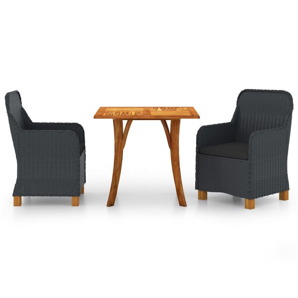 vidaXL 3 r&eacute;szes s&ouml;t&eacute;tsz&uuml;rke kerti &eacute;tkezőgarnit&uacute;ra