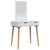 vidaXL Sminkasztal K&eacute;szlet FAUSKE 2 pcs Feh&eacute;r 76 x 50 x 143 cm