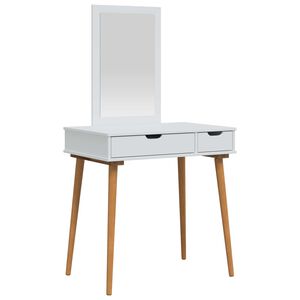 vidaXL Sminkasztal K&eacute;szlet FAUSKE 2 pcs Feh&eacute;r 76 x 50 x 143 cm