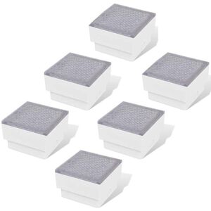 vidaXL 6 db be&eacute;p&iacute;thető LED f&eacute;ny 100 x 100 x 68 mm