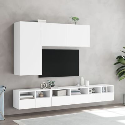 vidaXL fehér szerelt fa fali TV-szekrény 60 x 30 x 30 cm