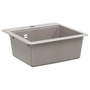 vidaXL Mosogat&oacute; 80% Kvarc &eacute;s 20% Gyanta 470 x 440 mm Sz&uuml;rke