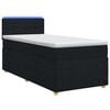 vidaXL Boxspring &aacute;gy matraccal fejt&aacute;ml&aacute;val Fekete 80 x 200 cm Sz&ouml;vet