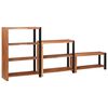 vidaXL K&ouml;nyvespolc 6 szintes 3 db 80 x 30 x 110 cm T&ouml;m&ouml;r Ak&aacute;cfa Barna