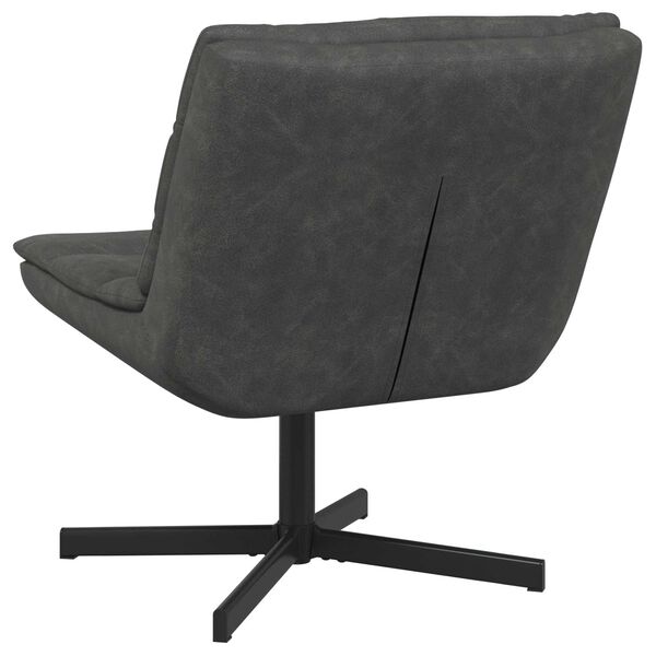 vidaXL Forg&oacute;sz&eacute;k Fekete 63 x 75 x 76 cm Antik PU