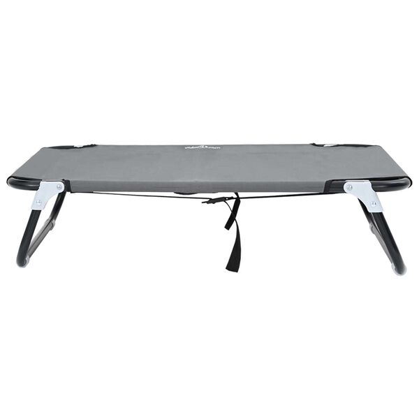 vidaXL Kutyafekhely Világosszürke m Oxford Szövet és Acél