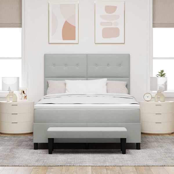 vidaXL Boxrug&oacute;s &aacute;gy matracmal Vil&aacute;gossz&uuml;rke 160 x 200 cm B&aacute;rsony