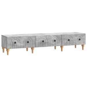 vidaXL TV szekr&eacute;ny fi&oacute;kkal Betonsz&uuml;rke 147 x 34,5 x 30 cm Szerelt Fa