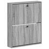 vidaXL Fali Cipőtart&oacute; BREDA 71 x 17 x 86 cm Szerelt Fa Sz&uuml;rke Sonoma