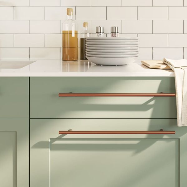 vidaXL 10 db bronz rozsdamentes acél szekrényfogantyú 320 mm