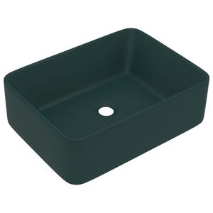 vidaXL matt s&ouml;t&eacute;tz&ouml;ld ker&aacute;mia luxus mosd&oacute;kagyl&oacute; 41x30x12 cm