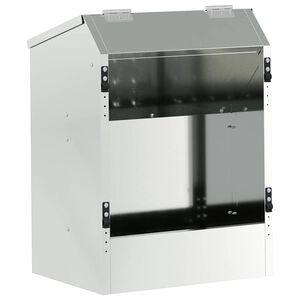 vidaXL Ny&uacute;l Etető Ez&uuml;st 64.5 x 25.5 x 45.5 cm Horganyzott ac&eacute;l