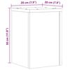vidaXL 2 db k&eacute;zműves t&ouml;lgy szerelt fa n&ouml;v&eacute;nytart&oacute; &aacute;llv&aacute;ny 20x20x30 cm