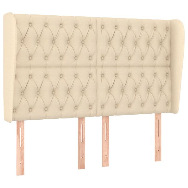 vidaXL kr&eacute;msz&iacute;nű sz&ouml;vet fejt&aacute;mla sz&aacute;rnyakkal 147 x 23 x 118/128 cm