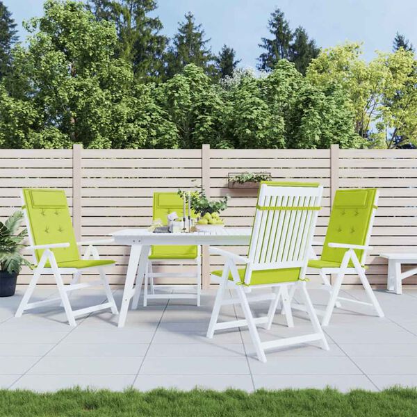 vidaXL 4 db világoszöld oxford-szövet magas háttámlájú székpárna