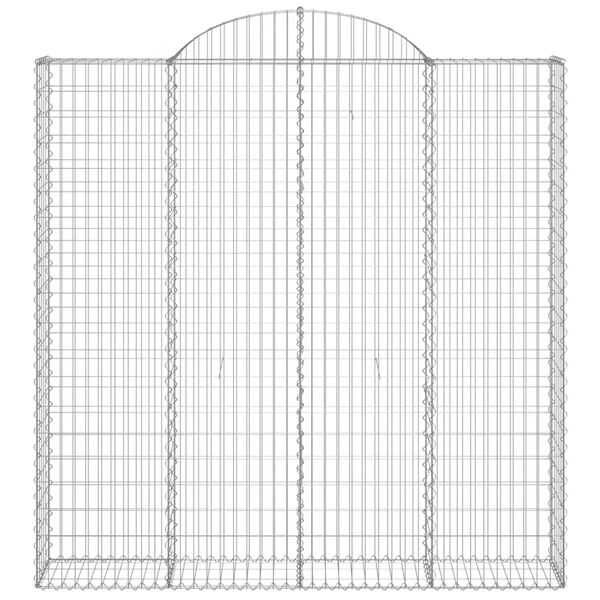 vidaXL 12 db &iacute;ves horganyzott vas gabion kos&aacute;r 200x30x200/220 cm
