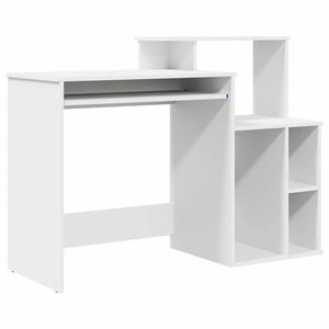 vidaXL Asztal Feh&eacute;r 120,5 x 44 x 88,5 cm Szerelt Fa
