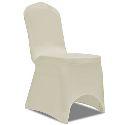 vidaXL 4 db krémszínű nyújtható székszoknya