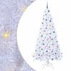 vidaXL Mű kar&aacute;csonyfa 300 LED-del &aacute;llv&aacute;nnyal Feh&eacute;r 240 cm PVC &eacute;s Ac&eacute;l