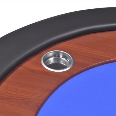 vidaXL 10 személyes, kék pókerasztal osztó résszel és zsetontálcával