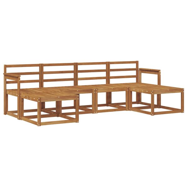 vidaXL K&uuml;lt&eacute;ri kanap&eacute; szett 6 pcs Term&eacute;szetes T&ouml;m&ouml;r Ak&aacute;cfa