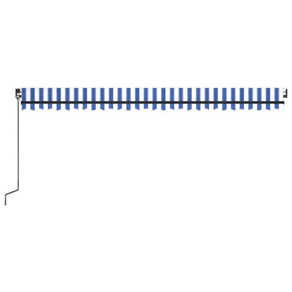 vidaXL k&eacute;k &eacute;s feh&eacute;r k&eacute;zzel kih&uacute;zhat&oacute; napellenző 500 x 350 cm