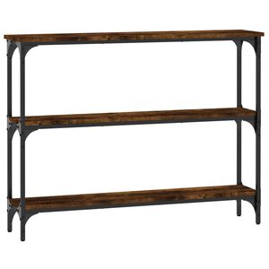 vidaXL f&uuml;st&ouml;s t&ouml;lgy sz&iacute;nű szerelt fa t&aacute;lal&oacute;asztal 100x22,5x75 cm