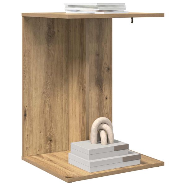 vidaXL Oldal asztal Artisan t&ouml;lgy 45 x 40 x 62,5 cm Faanyag