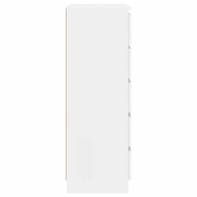 vidaXL fehér magasfényű szerelt fa fiókos szekrény 60 x 36 x 103 cm