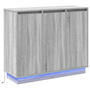 vidaXL LED t&aacute;lal&oacute; Sz&uuml;rke Sonoma 90 x 32 x 75 cm Faanyag