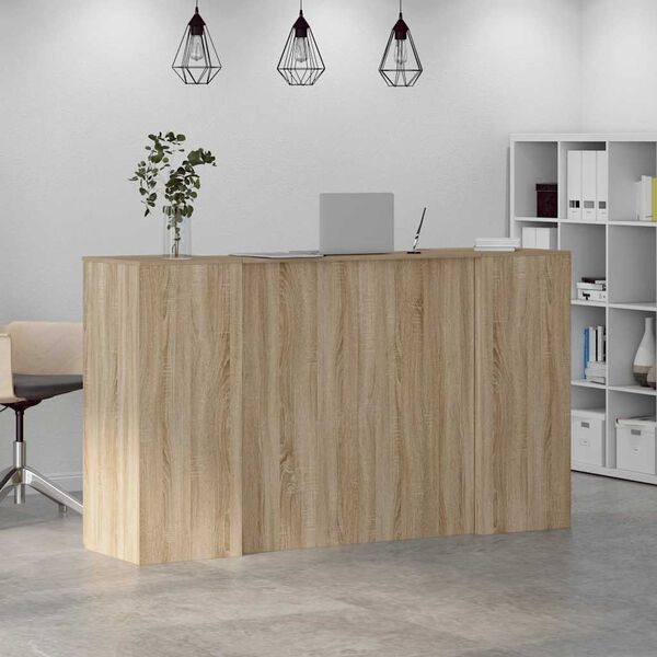 vidaXL recepci&oacute;s pult sonoma t&ouml;lgy 180x50x103,5 cm szerelt fa
