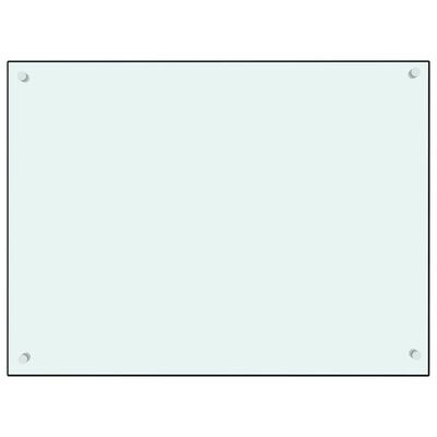 vidaXL fehér edzett üveg konyhai falburkoló 80 x 60 cm