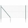 vidaXL T&uuml;sk&eacute;s l&aacute;ncszem ker&iacute;t&eacute;s 10 x 1 m PVC-bevonatos ac&eacute;l Z&ouml;ld H&aacute;l&oacute;