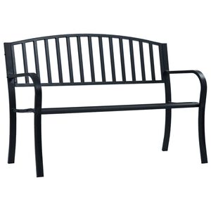 vidaXL fekete ac&eacute;l kerti pad 125 cm