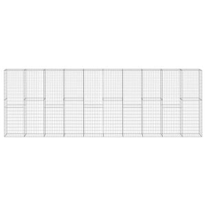 vidaXL horganyzott ac&eacute;l gabion fal bor&iacute;t&aacute;ssal 600 x 30 x 200 cm