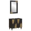 vidaXL F&uuml;rdőszobai Szekr&eacute;ny Szett 2 db Fekete 62 x 33 x 58 cm