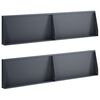 vidaXL T&aacute;mfal 4 db 80 x 12 x 50 cm Ac&eacute;l Antracitsz&uuml;rke
