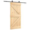 vidaXL Cs&uacute;sz&oacute; ajt&oacute; Term&eacute;szetes &eacute;s Fekete 95 x 210 cm Szil&aacute;rd Fenyőfa