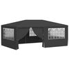 vidaXL antracitsz&uuml;rke rendezv&eacute;nys&aacute;tor oldalfalakkal 4 x 6 m 90 g/m&sup2;