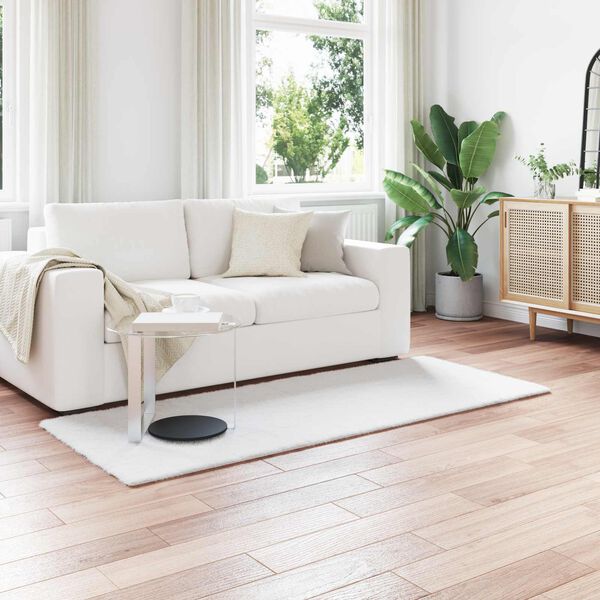 vidaXL Mű Ny&uacute;l Szőr Szőnyeg Olite Feh&eacute;r 100 x 200 cm Poli&eacute;szter