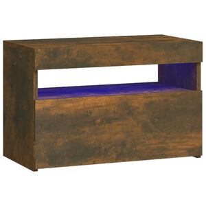 vidaXL f&uuml;st&ouml;s t&ouml;lgy sz&iacute;nű &eacute;jjeliszekr&eacute;ny LED vil&aacute;g&iacute;t&aacute;ssal 60x35x40 cm