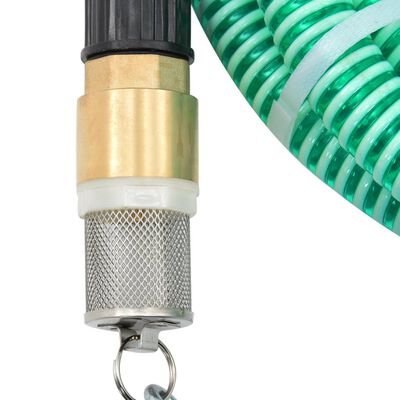 vidaXL zöld PVC szívótömlő sárgaréz csatlakozókkal 1,1" 3 m